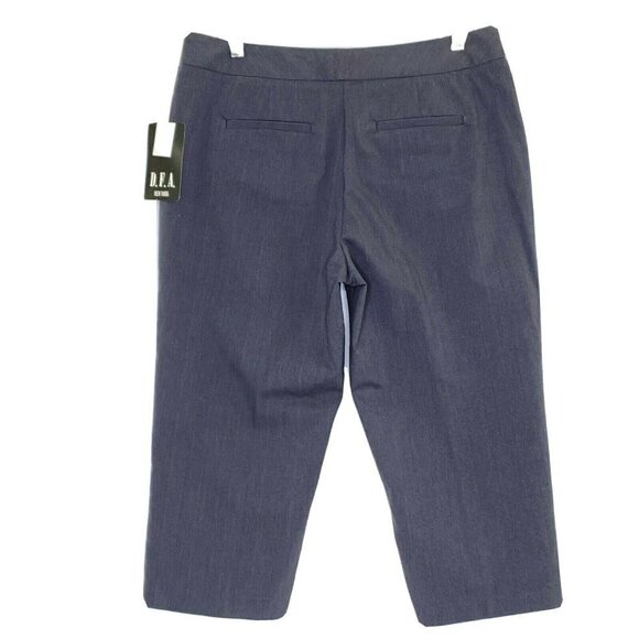 D.F.A. New York Women's size 10 Capris Cropped Pants Slacks Gray NEW - Picture 2 of 9